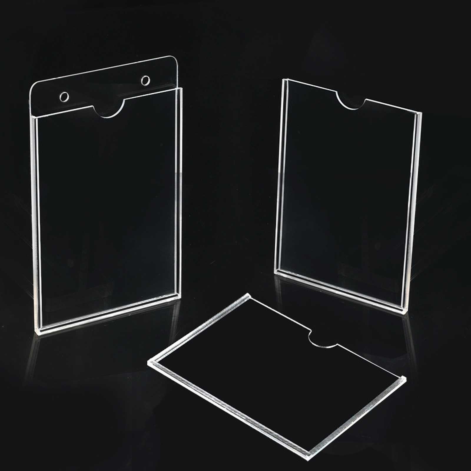 OEM Custom Clear Acrylic Card Slot Single And Double Layer Acrylic Department Business Place Name Card Case