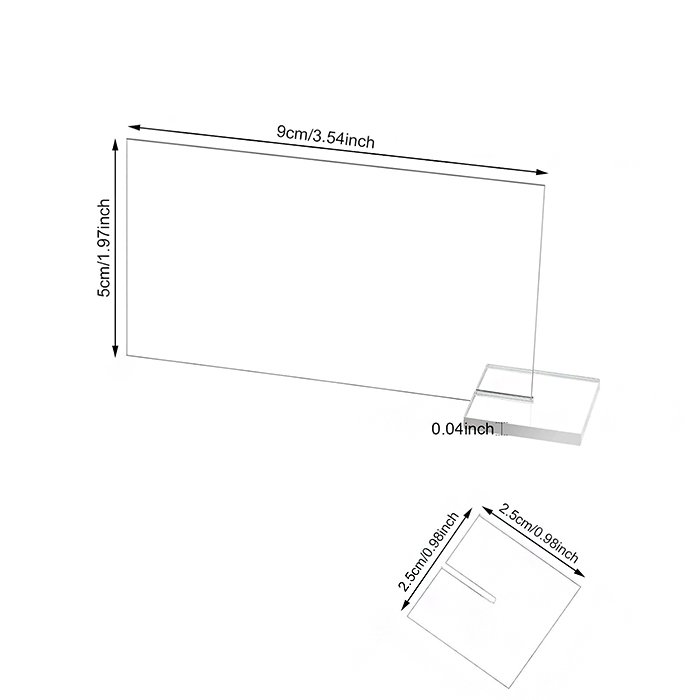 Custom Rectangular Clear Acrylic Place Card Acrylic Wedding Guest Name Place Card For Table Decor