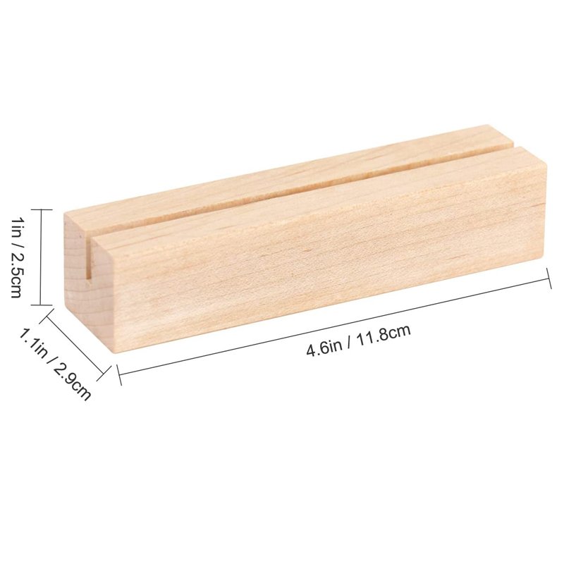 Natural Wood Menu Holders Table Number Display Stands Place Card Holders for Restaurant Cafe
