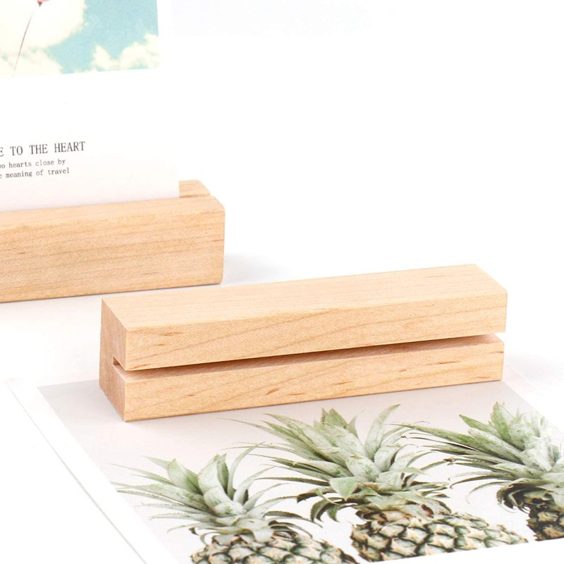 Natural Wood Menu Holders Table Number Display Stands Place Card Holders for Restaurant Cafe