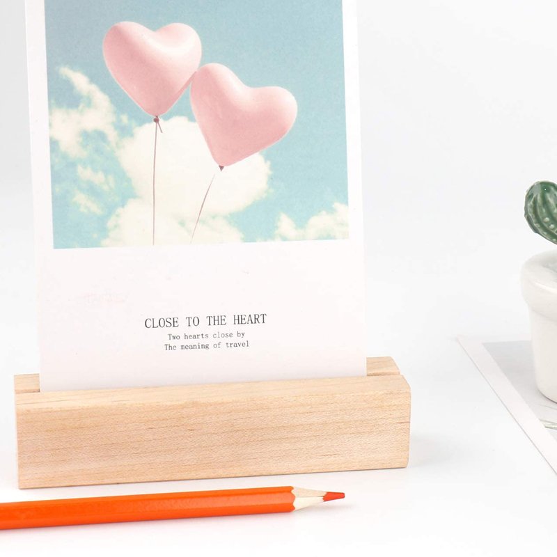 Natural Wood Menu Holders Table Number Display Stands Place Card Holders for Restaurant Cafe