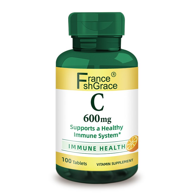 Extra Strength Dosage Vitamin C 600 mg per tablet Dietary Supplement for Immune Support 100 Tablets 50 Day Supply