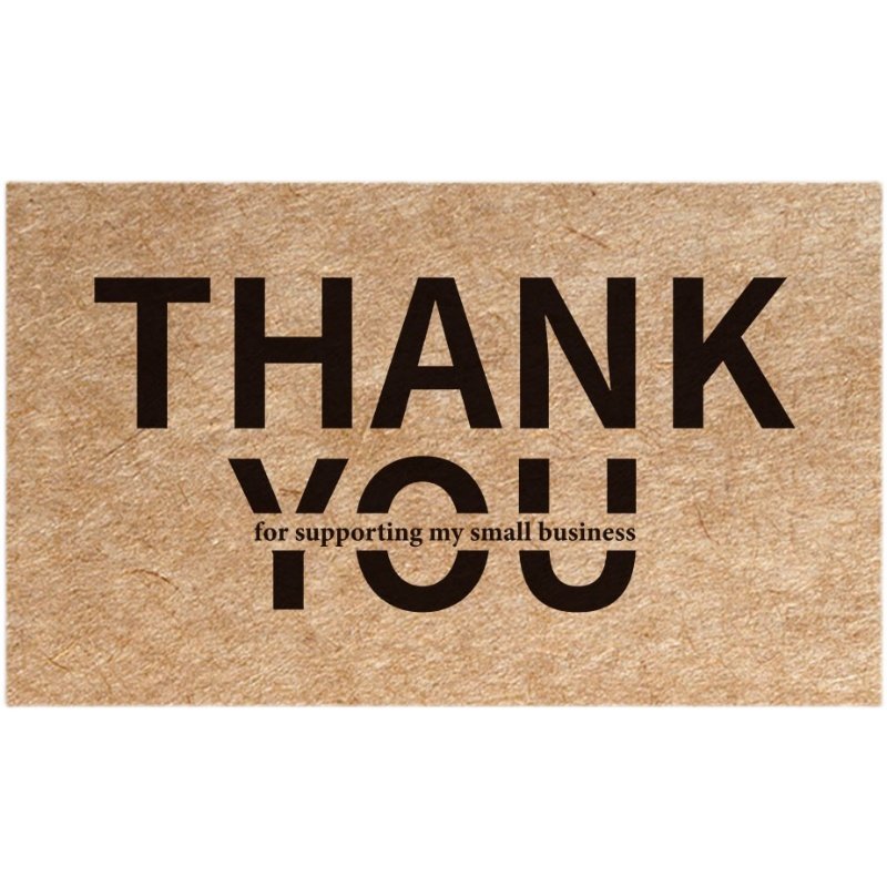 Wholesale Packaging Kraft Paper Thank You For Small Business Card Customized Size Card