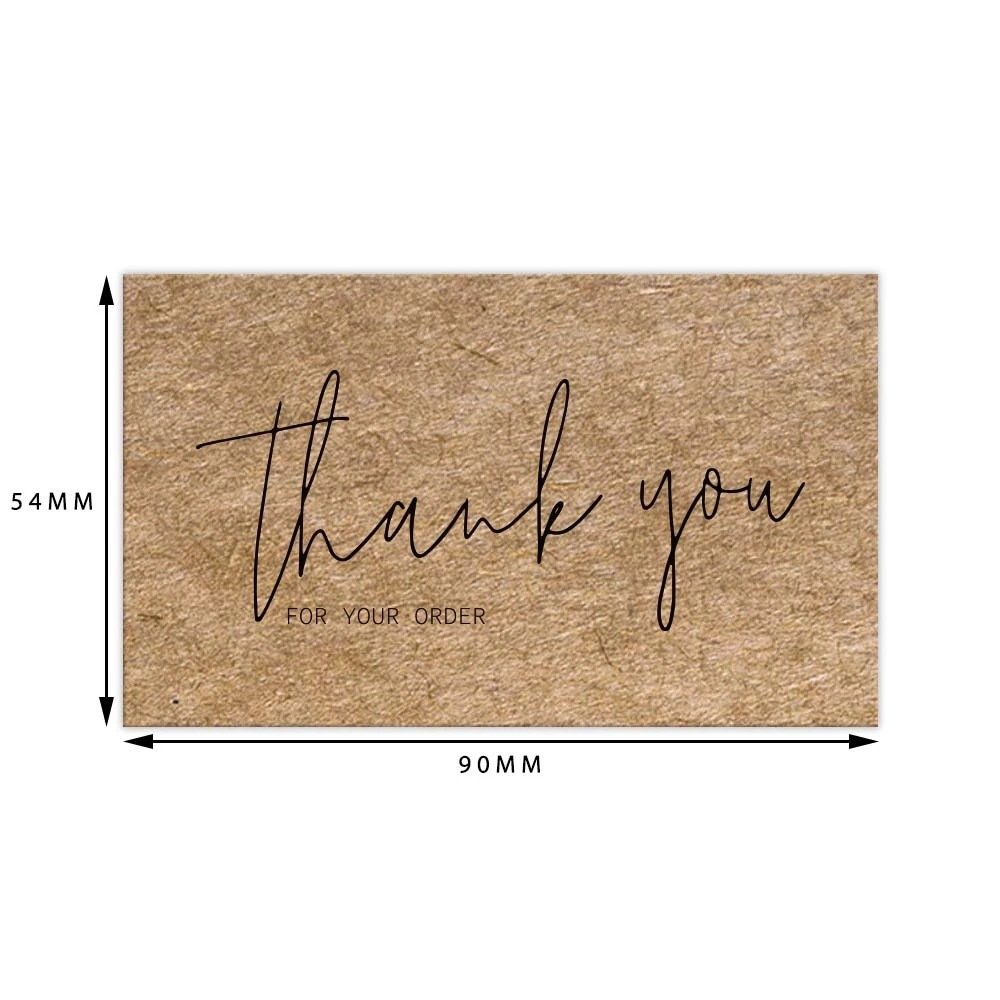 Wholesale Packaging Kraft Paper Thank You For Small Business Card Customized Size Card
