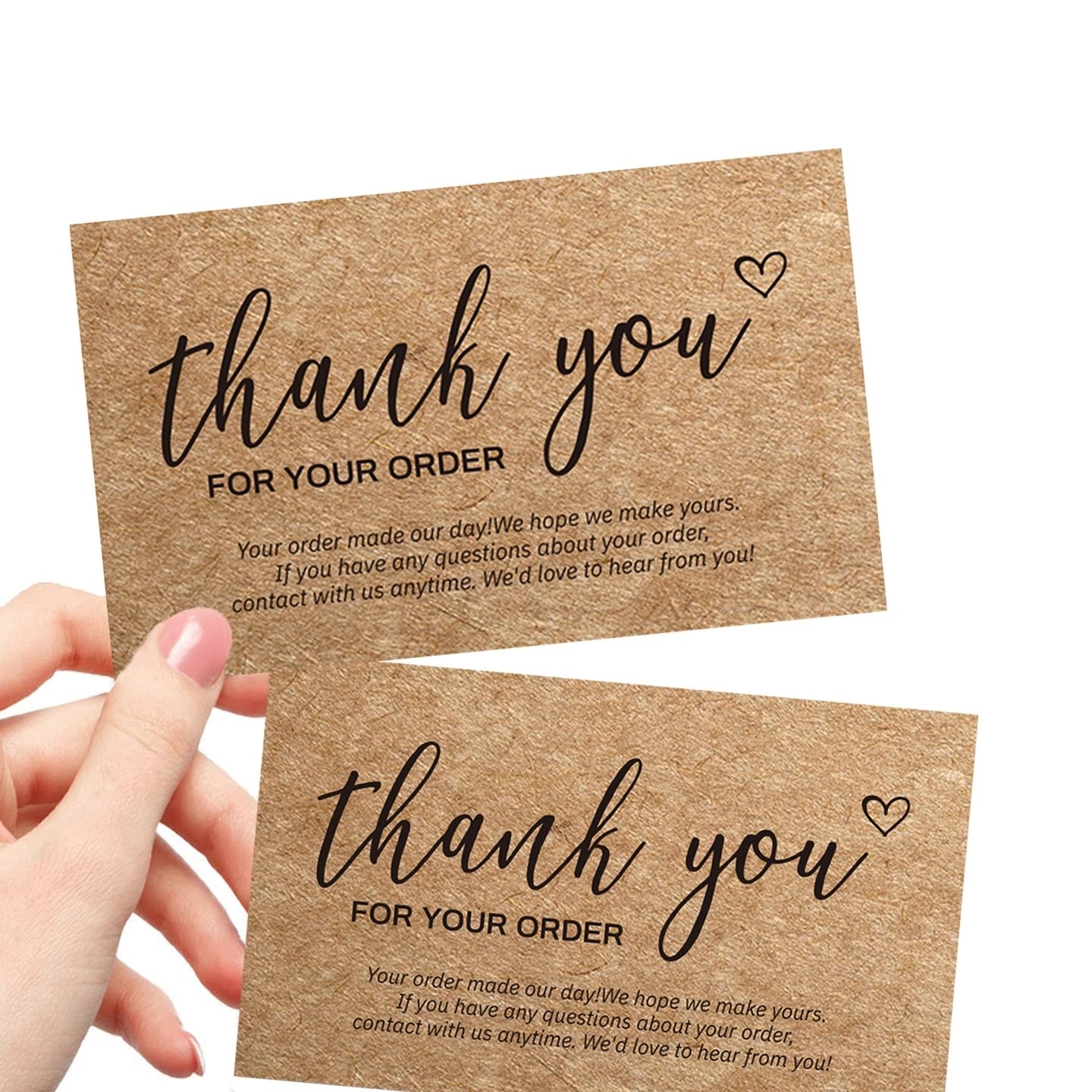 Wholesale Packaging Kraft Paper Thank You For Small Business Card Customized Size Card