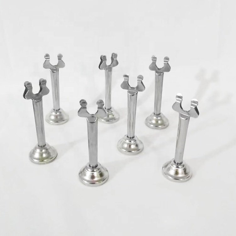 High Quality Restaurant Hotel Stainless Steel Golden Table Number Wedding Place Card Holder Stand