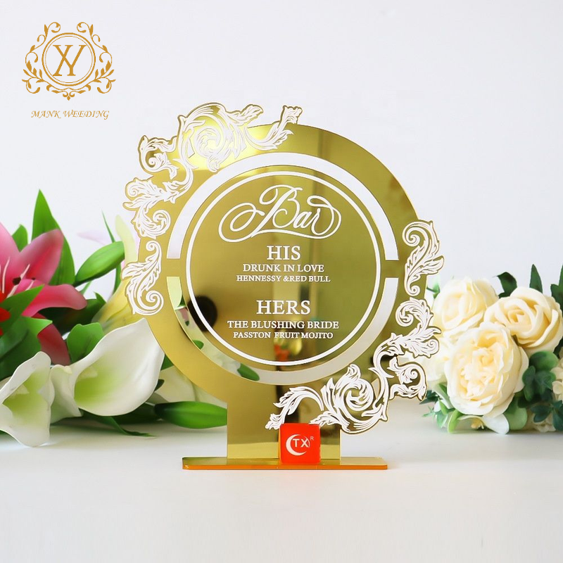 Custom Seating Cards INS Style Acrylic Table Numbers Gold Centerpieces for Wedding Table Reception Decorations