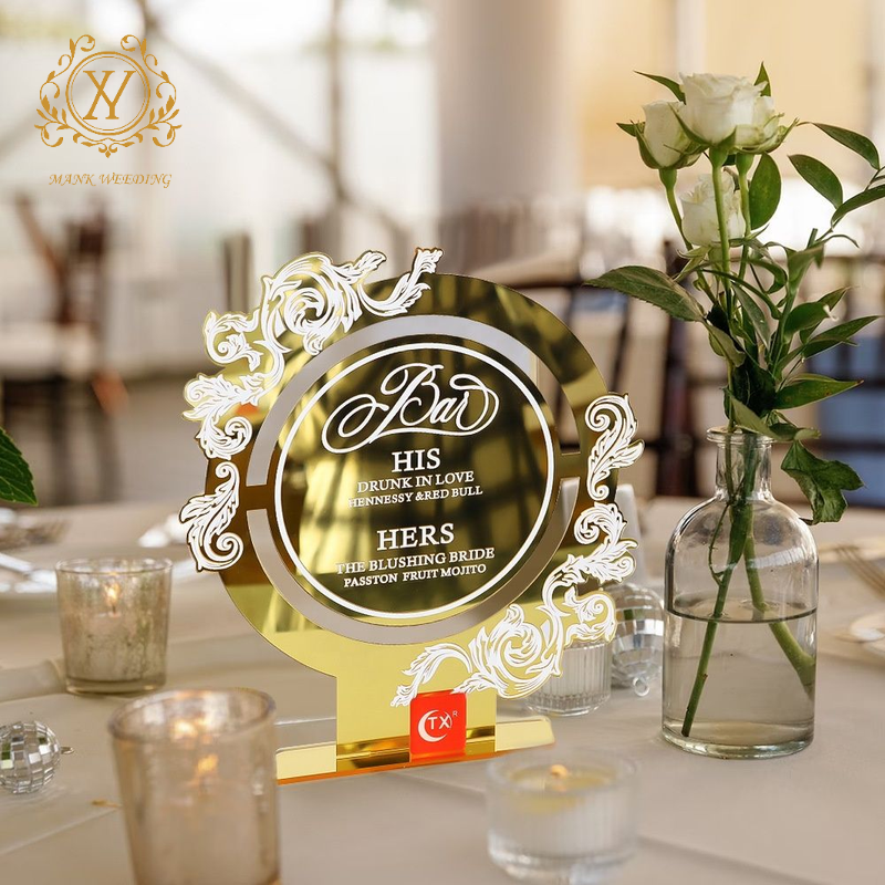 Custom Seating Cards INS Style Acrylic Table Numbers Gold Centerpieces for Wedding Table Reception Decorations