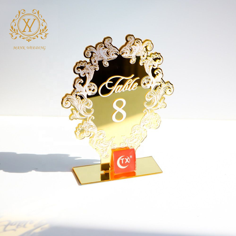 Custom Seating Cards INS Style Acrylic Table Numbers Gold Centerpieces for Wedding Table Reception Decorations
