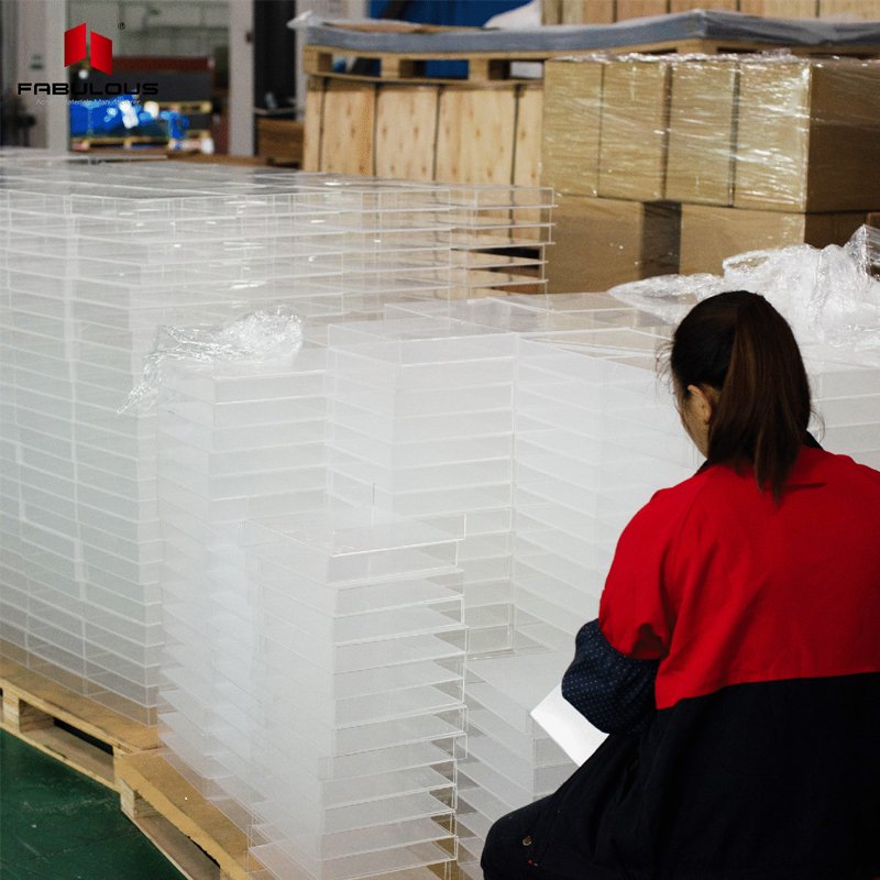FABULOUS Custom size clear extruded acrylic plastic case place card plastic sheet acrylic boxes with lids
