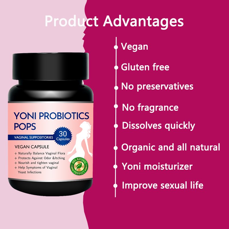 Private Label Wholesale Vagina Cleaning Pills Organic Boric Acid Probiotics Capsules Vaginal Suppositories Yoni Pops