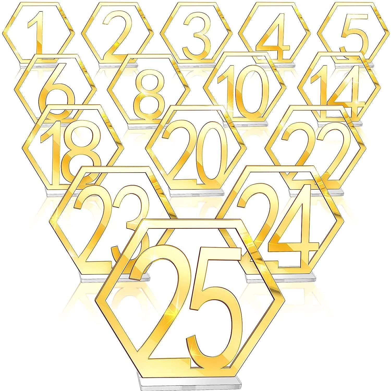 Ychon Custom Gold Acrylic Table Place Cards Acrylic Signs For Wedding Blank Event Party Plate Seating Chart Card For Table