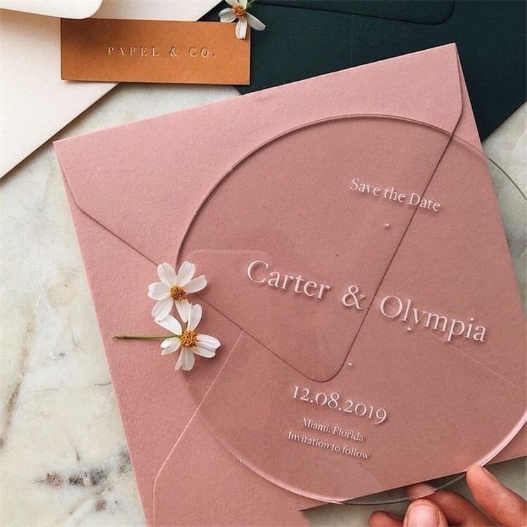 Laser Cut Hexagon Shape Clear Custom Printed Acrylic Place Cards Personalized Acrylic Business Cards Wedding Table Number