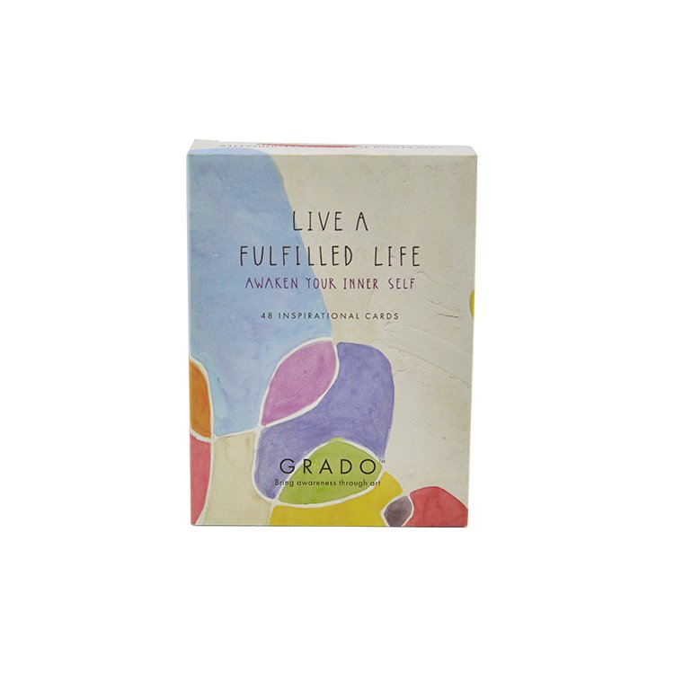 Customized Printing Stationary A6 Cards Self Love Mental Health Inspirational Positive Flash Cards Game With 2 Piece Box