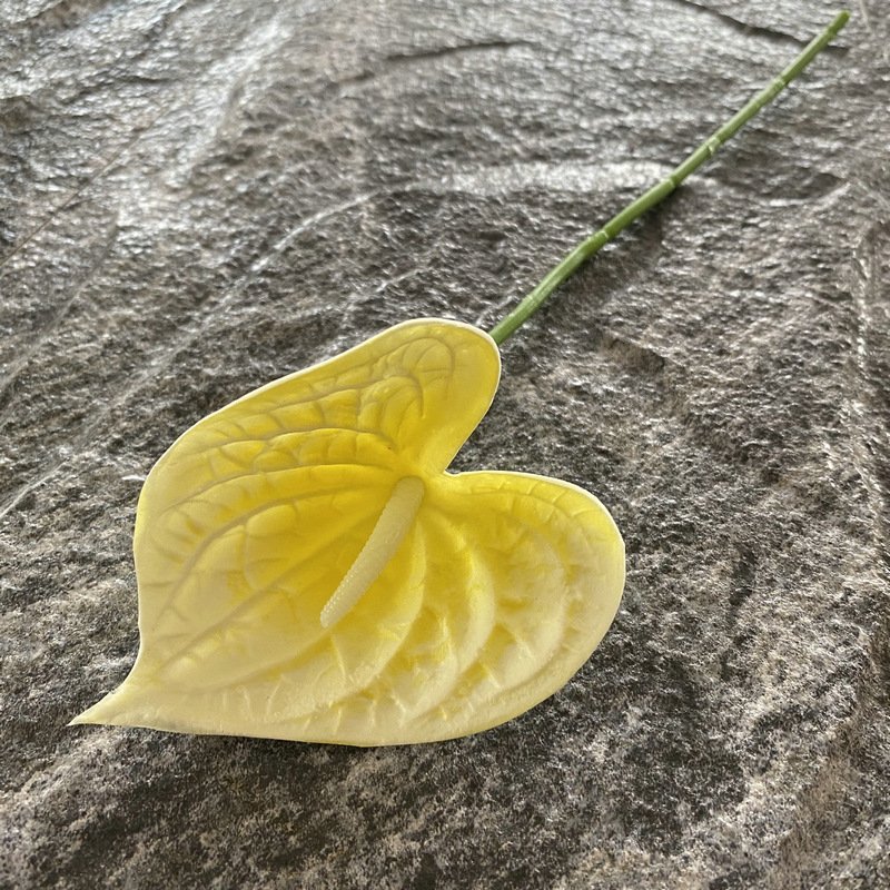 Artificial Anthurium Single Flower Colorful Faux Anthurium Home Office Garden Wedding Celebration Decorative Flower