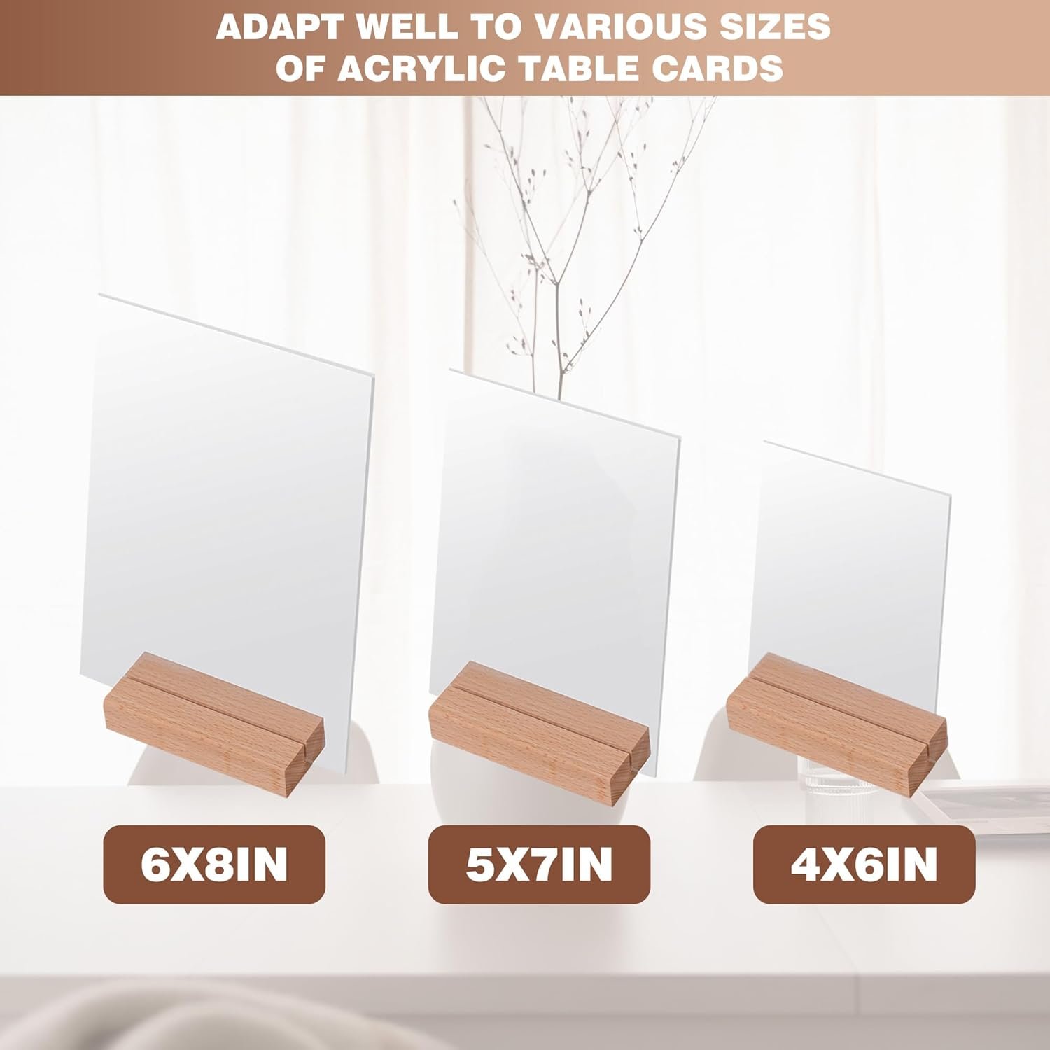 Christmas decorations heavy duty wedding favor wood place card acrylic sign name holder, wooden table number holder stands