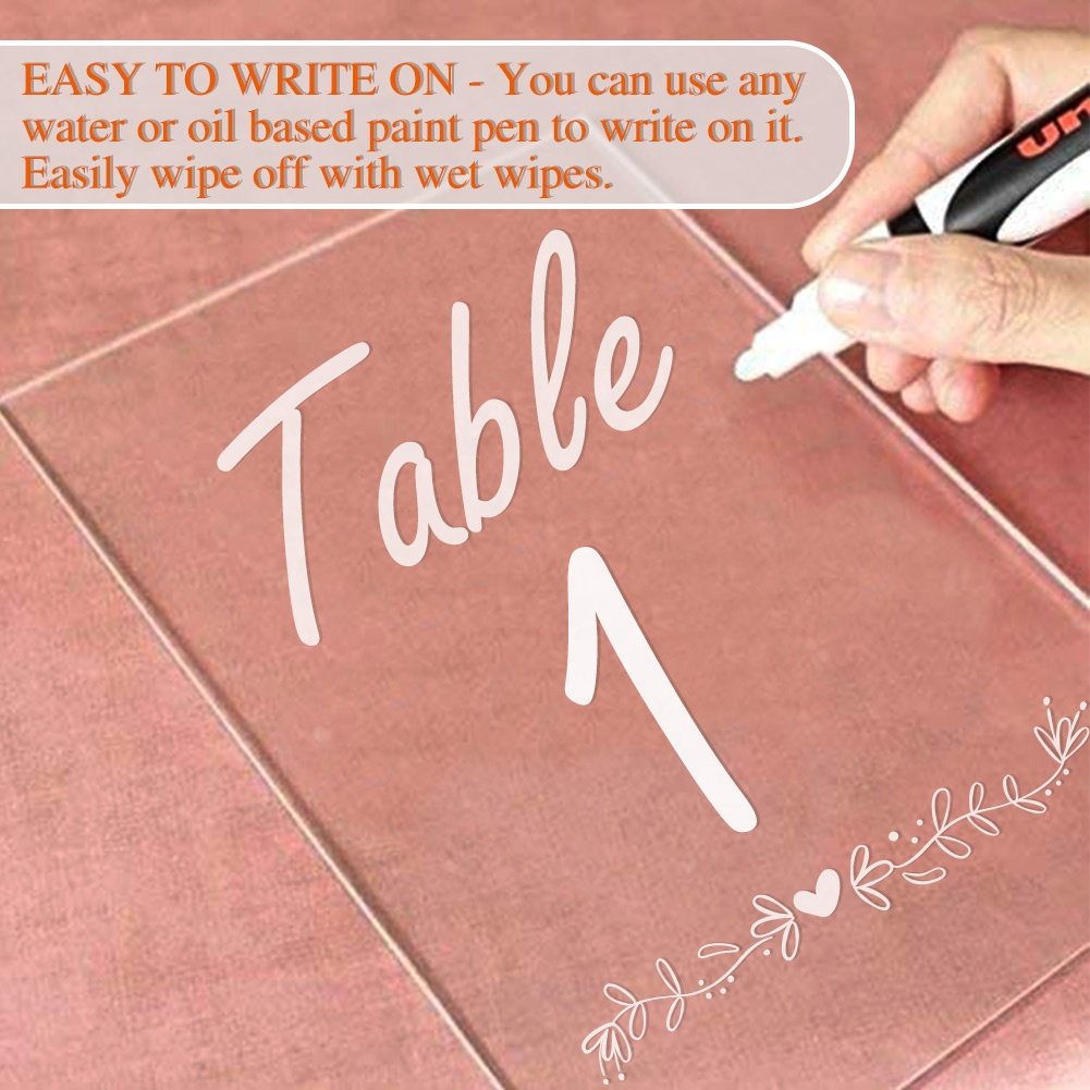 New Design Clear Acrylic Place Card Transparent Table Numbers Acrylic For Wedding Or Event