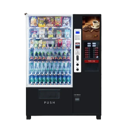 LPMIE 24 Hours Snack and Coffee Combo Vending Machine for Cold Drink and Hot Coffee for Shopping Mall Airport Hotel Resort