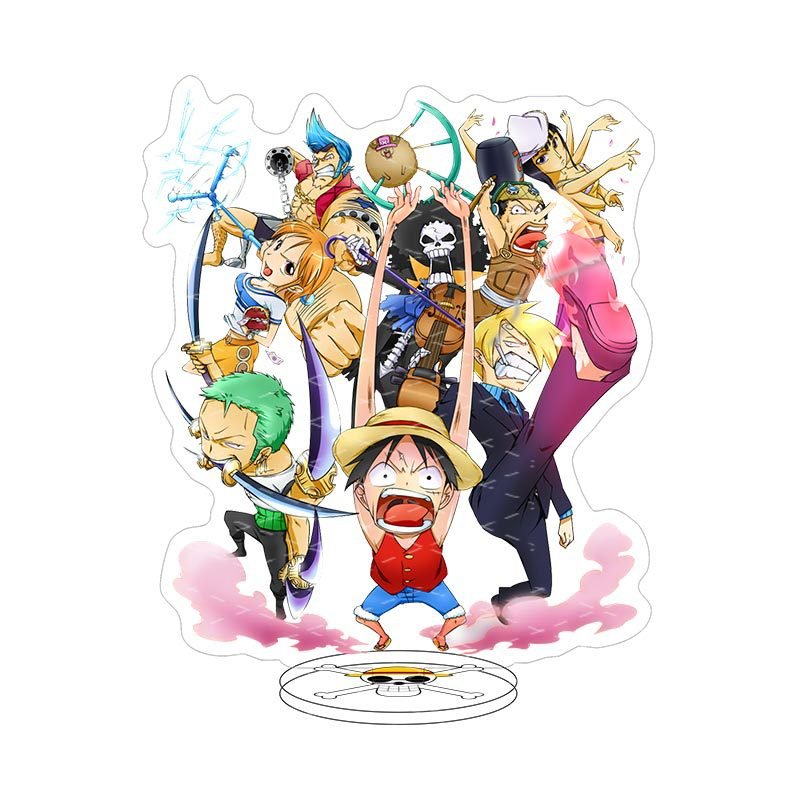 Anime One Pieces Goku Zoro Cosplay Ornament Pirate Luffy Sauron Placing Acrylic Stand Model Plate Desk Decor Standing Sign