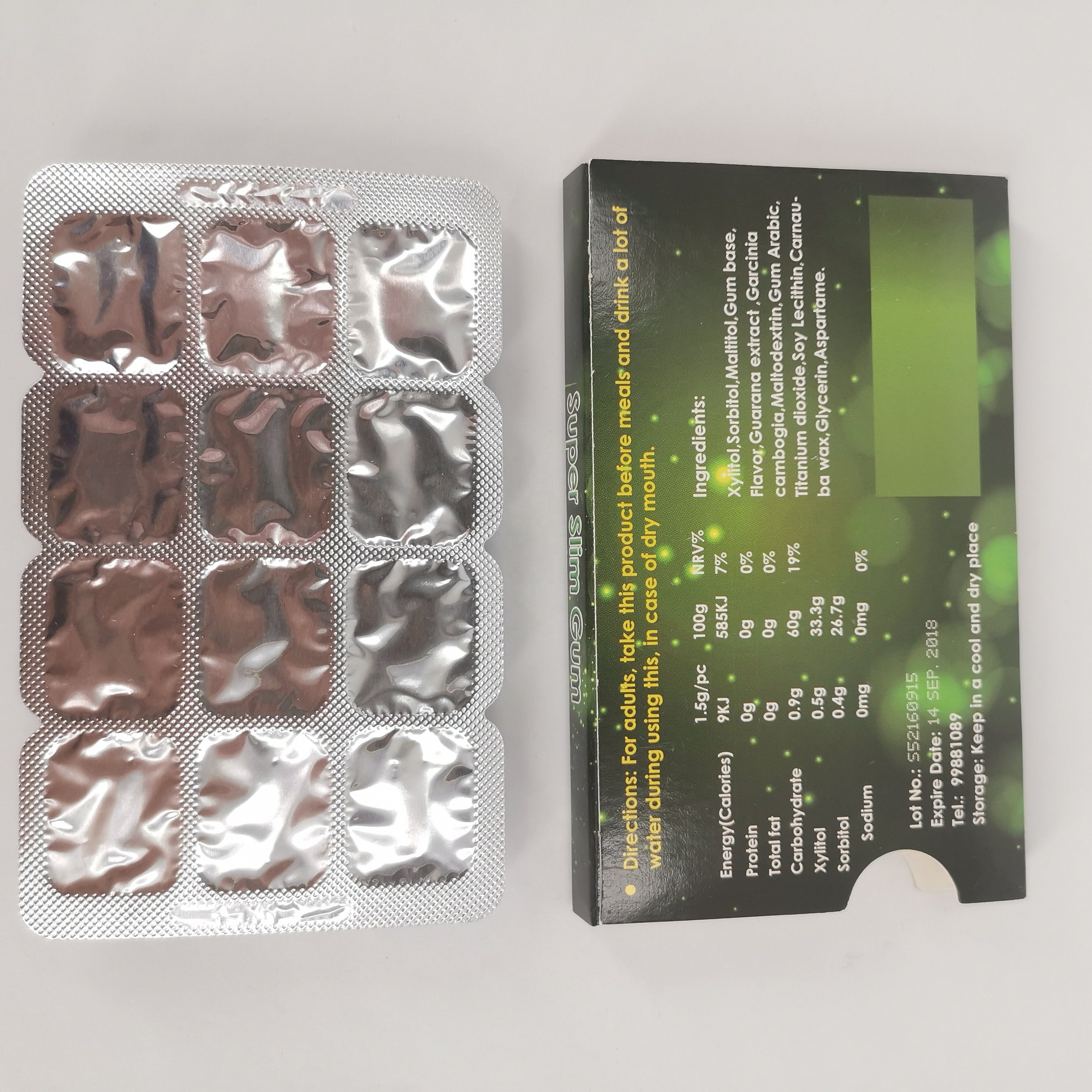 Private Label Customized Blister Pack Chewing Gum Slim Gum New Arrival Popular Snack Food Factory Manufacturer Wholesale