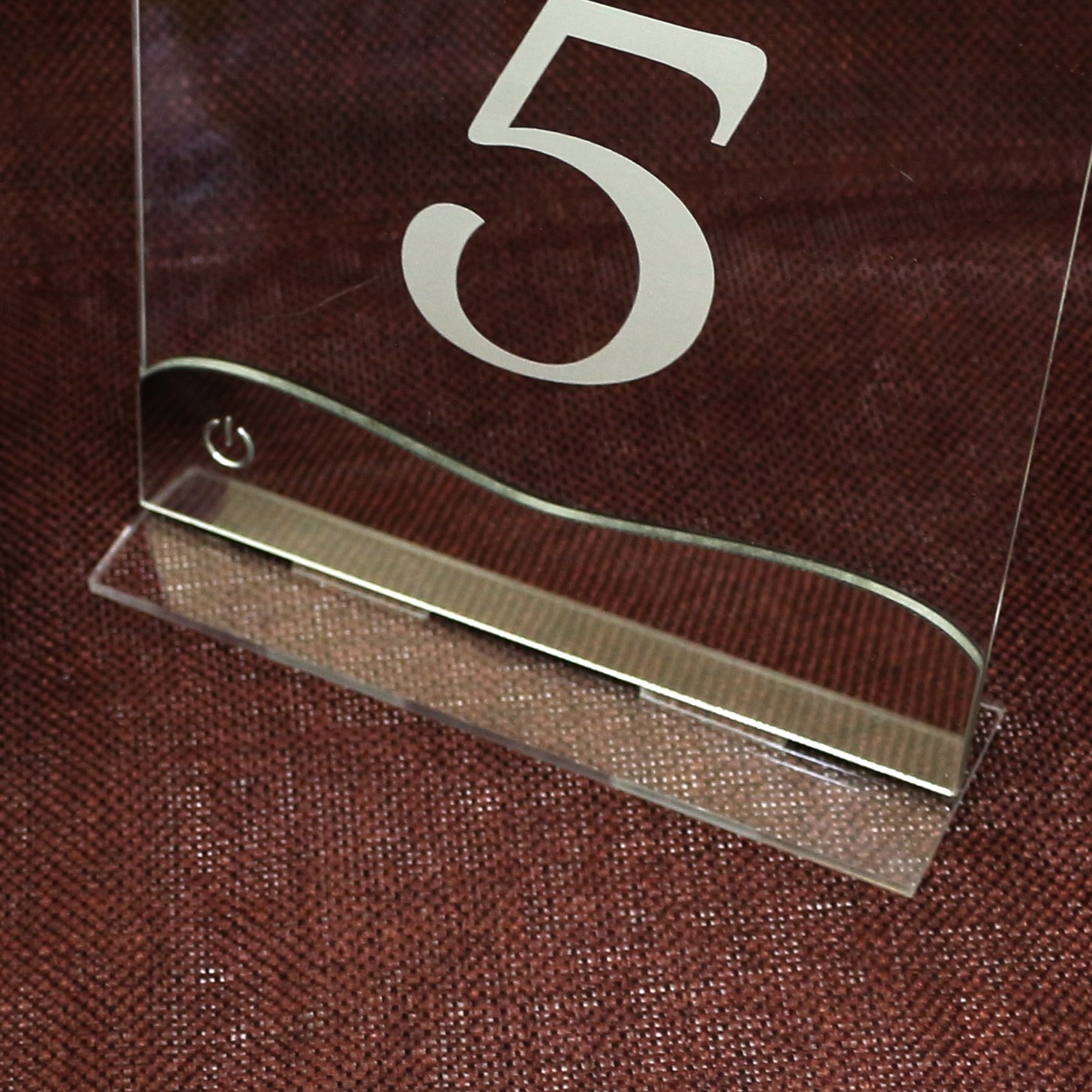 5X7 Inches LED Clear Acrylic Invitation Transparent Base Luxury DIY Craft Creative Acrylic Wedding Bar Party Table Card