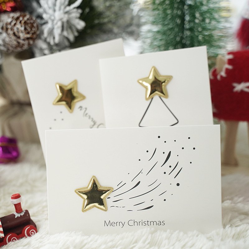 Customized Logo Size Colorful Paper Mini Thank You card With Envelope Greeting card Christmas Thank You card