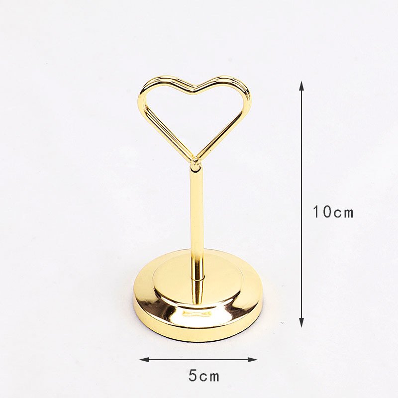 JOYEN Wholesale Table Number Holders and Picture or Number card Holder for Tables with Heart Shaped Clip for Wedding