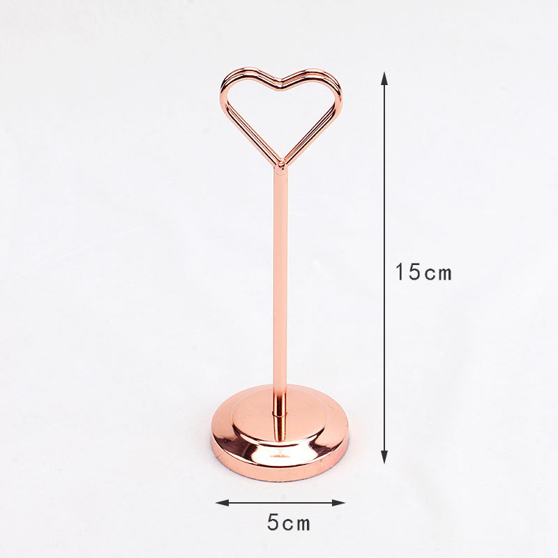 JOYEN Wholesale Table Number Holders and Picture or Number card Holder for Tables with Heart Shaped Clip for Wedding