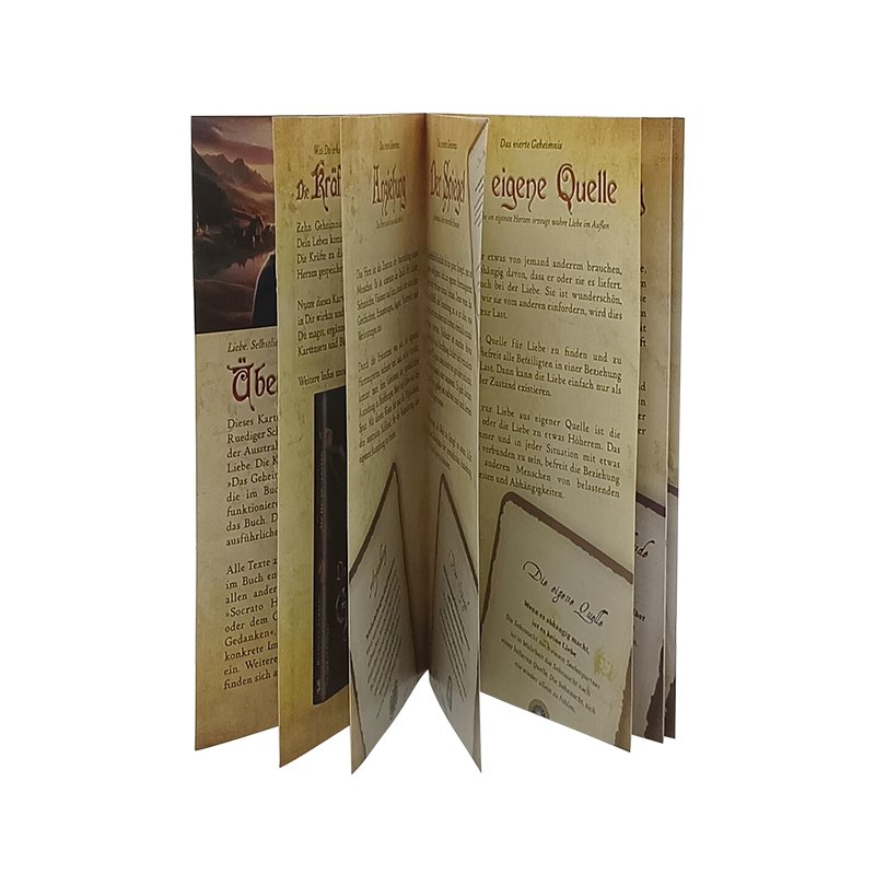 Custom Create My Own Beautiful Design Classic Astrology Affirmation Meanings Gold Foil Edge 78 Tarot Cards Box With Brochure