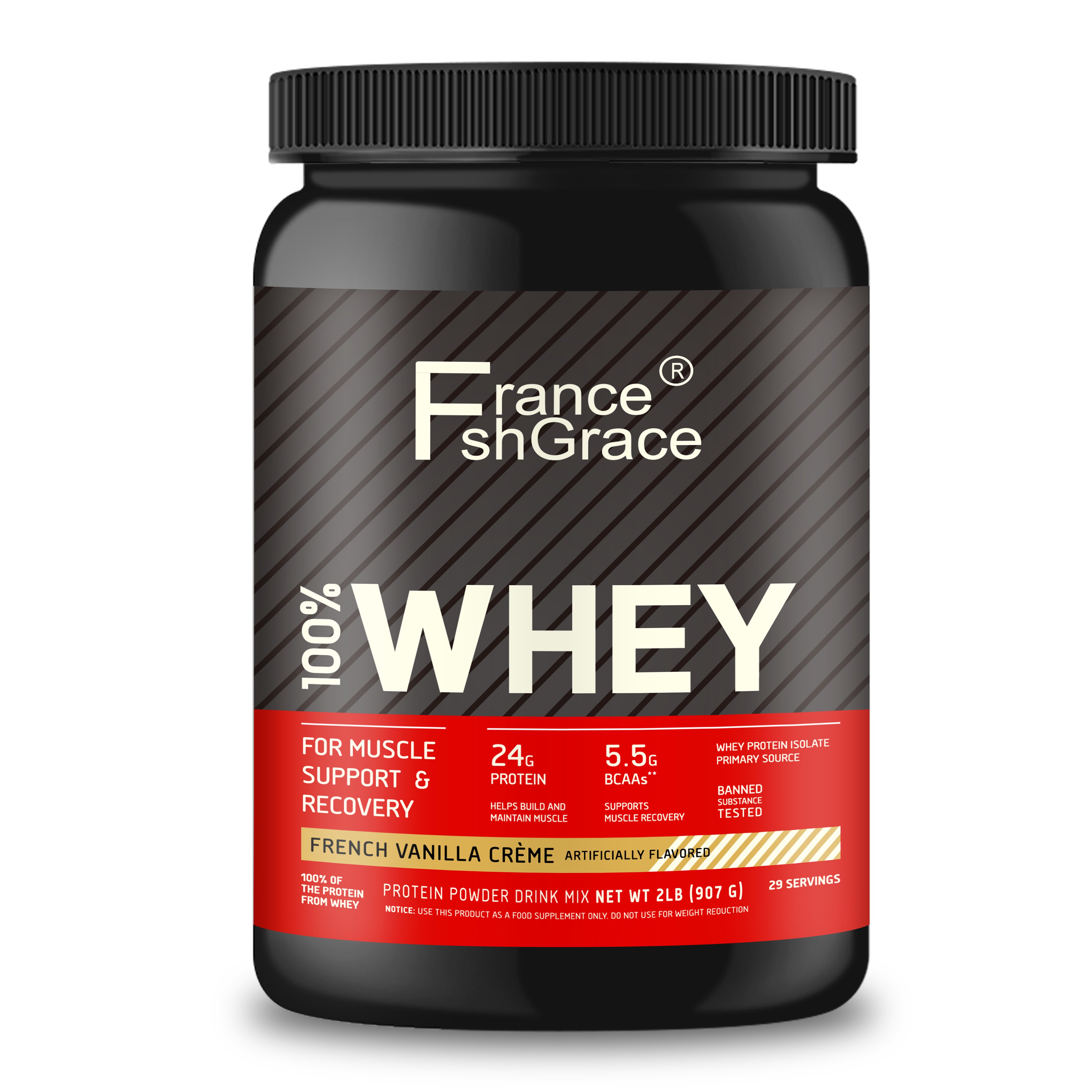 High Quality Milk Chocolate Gold Standard 100% Whey Protein Powder for muscle support, 2lb