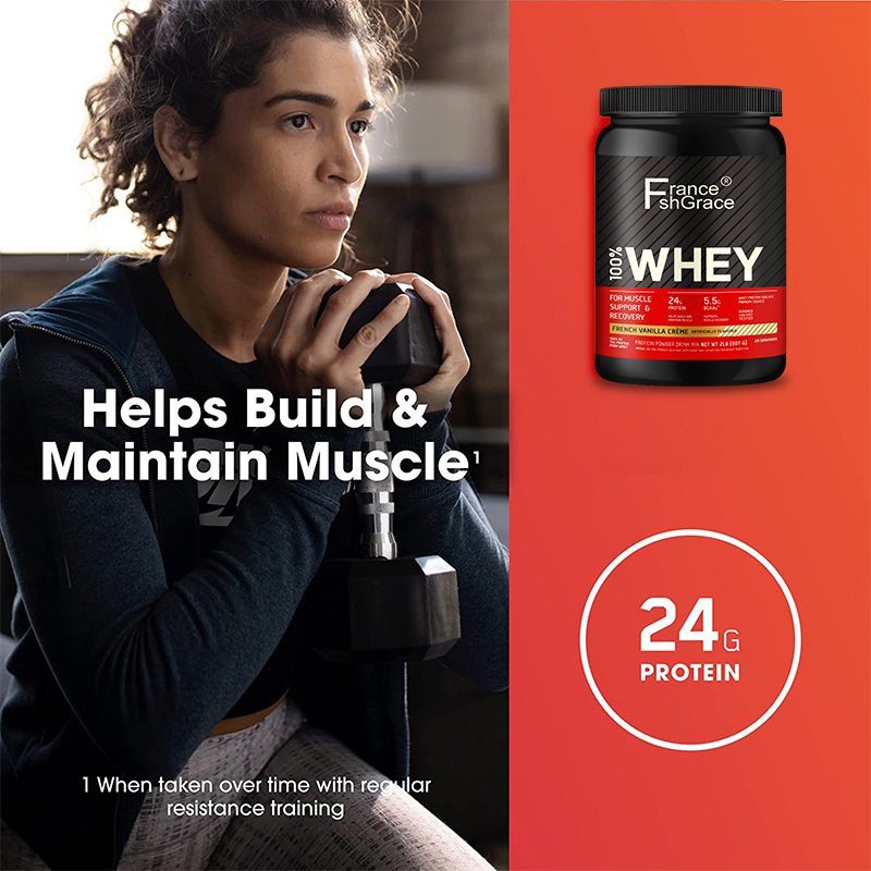 High Quality Milk Chocolate Gold Standard 100% Whey Protein Powder for muscle support, 2lb