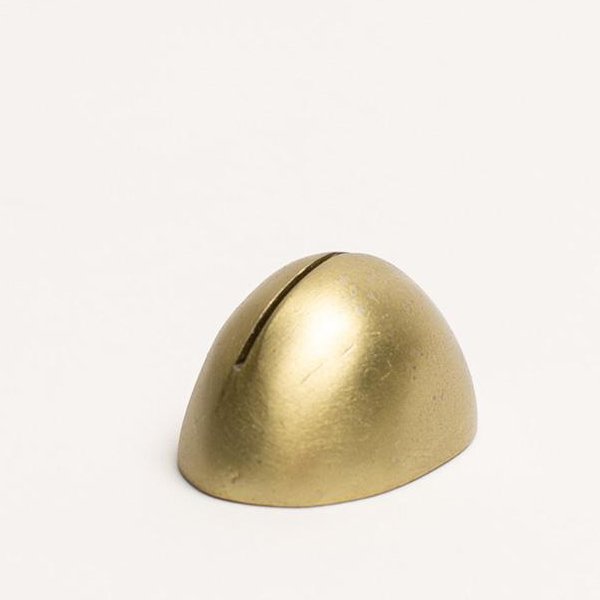 Gold Plated Aluminium Metal Oval Place Card Holder
