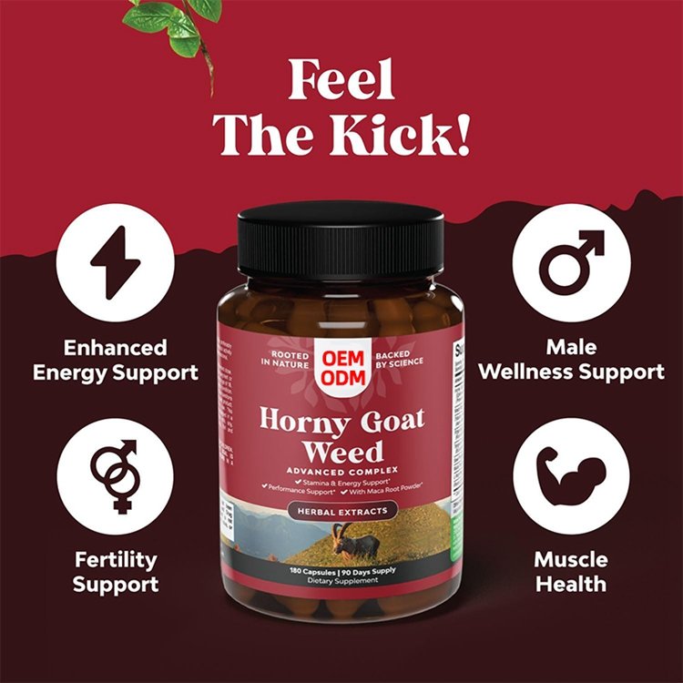 Workout Performance Endurance & Energy Super Strength 1590mg Horny Goat Weed 120 Capsules With Maca Arginine & Ginseng