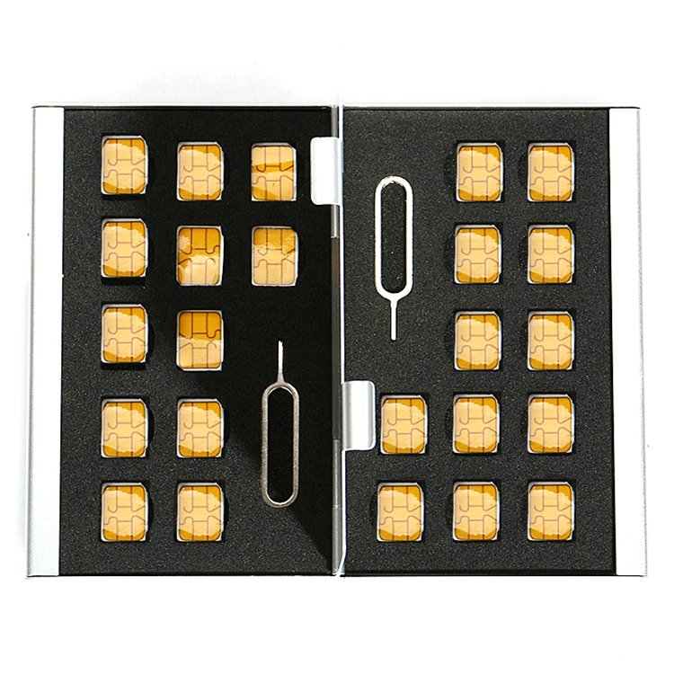 Custom Logo Metal Aluminum EVA Tray Slot sd Card Holder