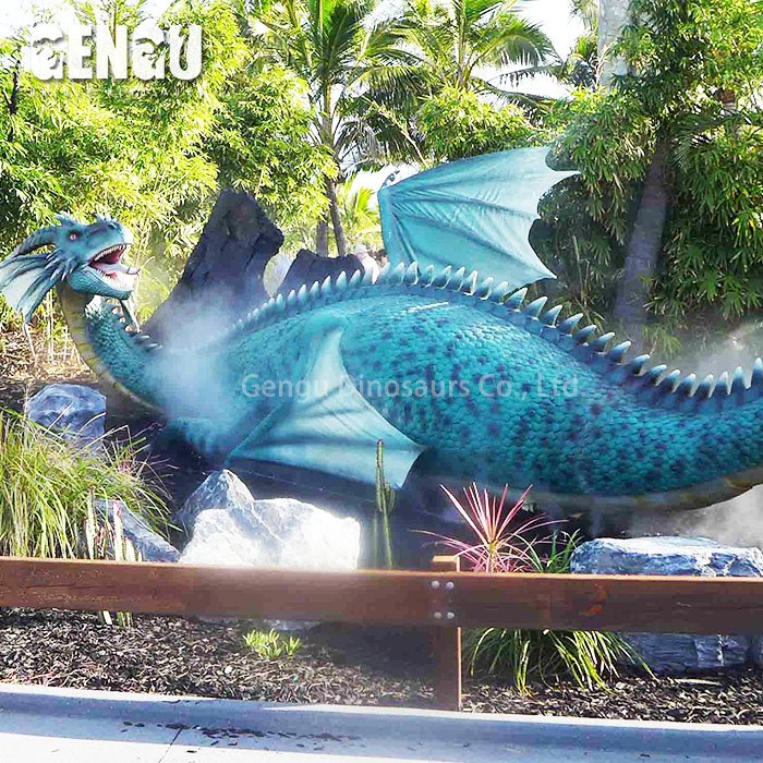 Life Size Animatronic Dragon Model Chinese Dragon Sculpture