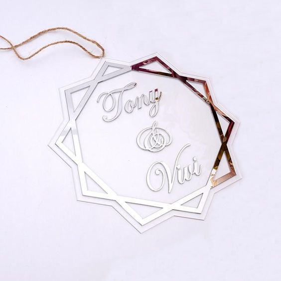 Custom Laser Cut Acrylic Table Numbers Wedding Place Card