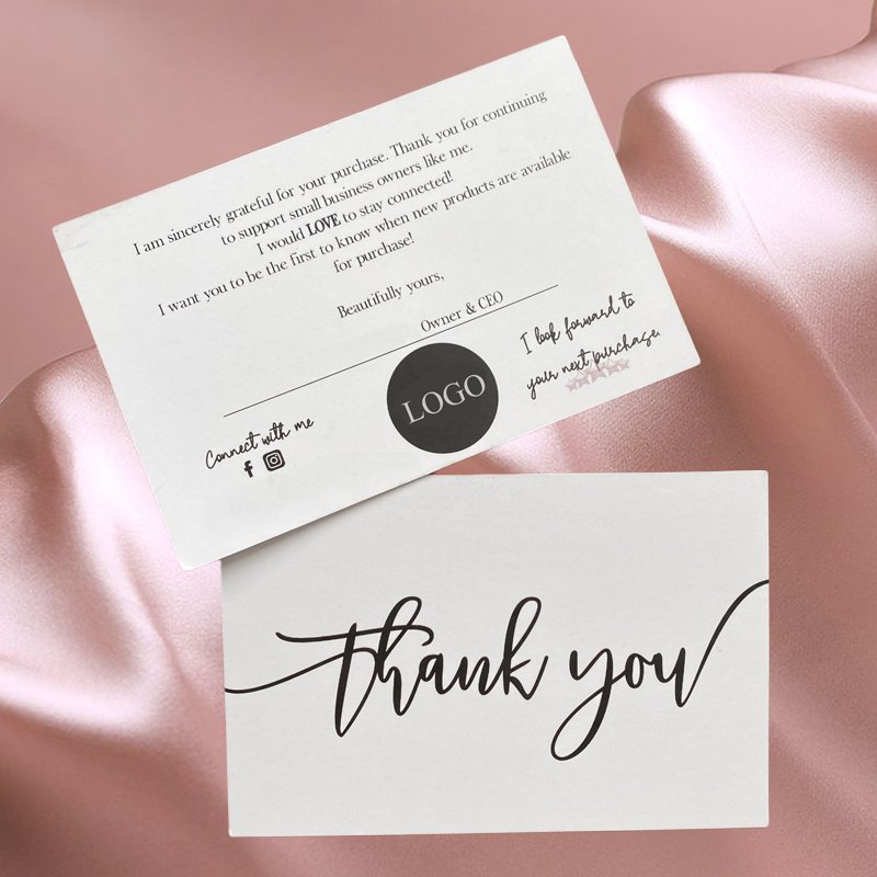 Hot Sale Custom Printed Luxury Look Wedding Invitation Paper Card Gold Foil Business Thank You Paper Cards