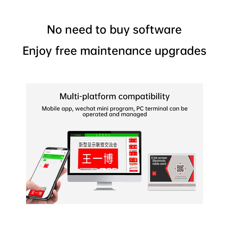 Phone computer cloud control NFC intelligence e-ink display table card for conference room seminars