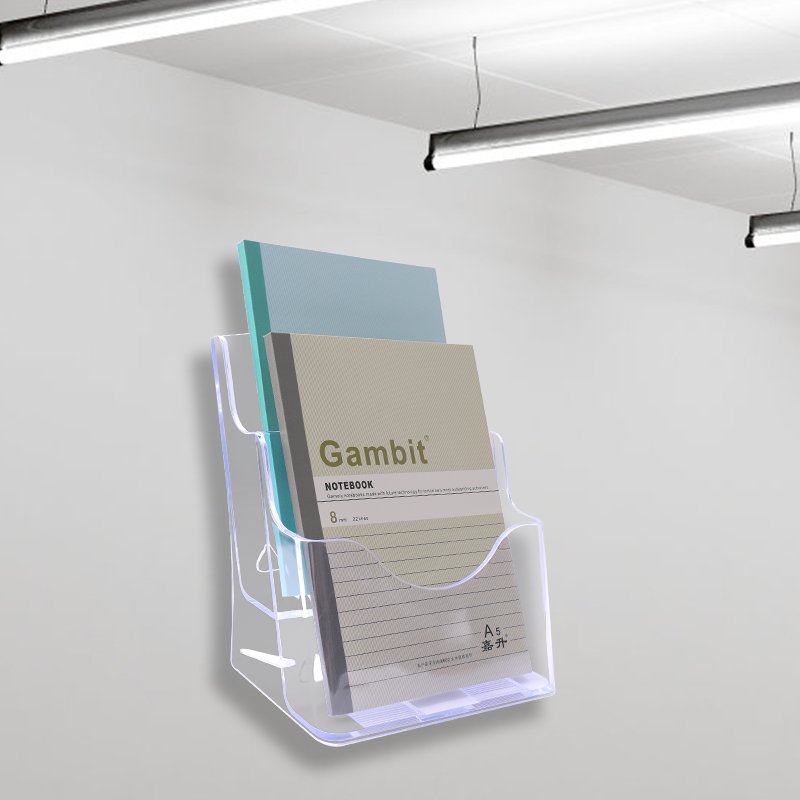 A5 2 Tiers Acrylic Brochure Stand For Pamphlet Flyer Literature Rack Card Leaflet Holder Plastic Brochure Holder