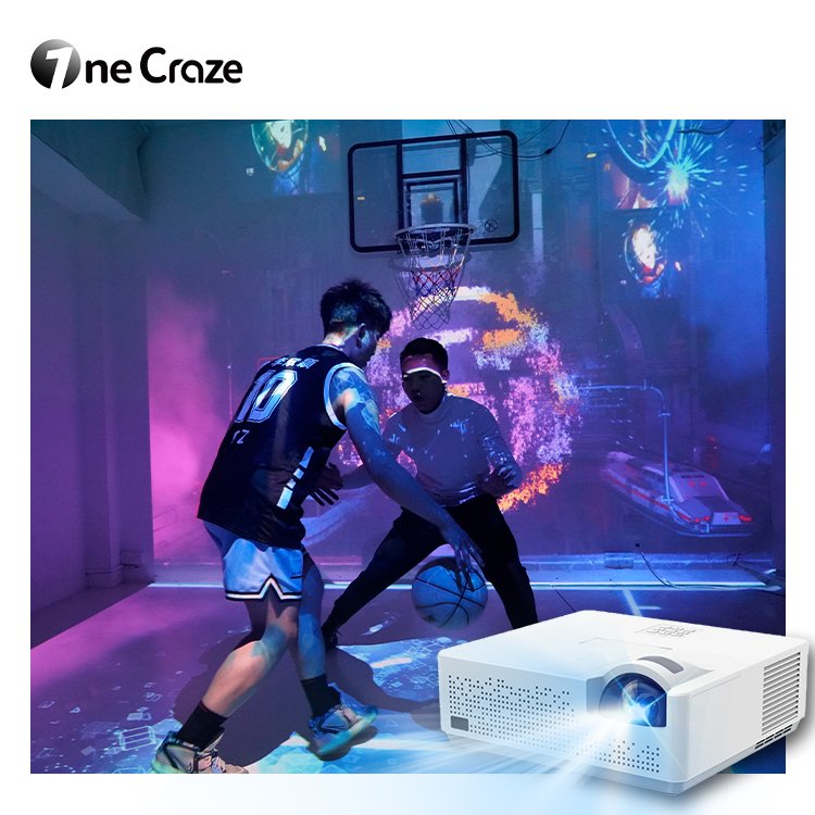 Immersive Dynamic Basketball Sport Simulator arcade projection game machine wall floor Interactive Projector Games For Gymnasium
