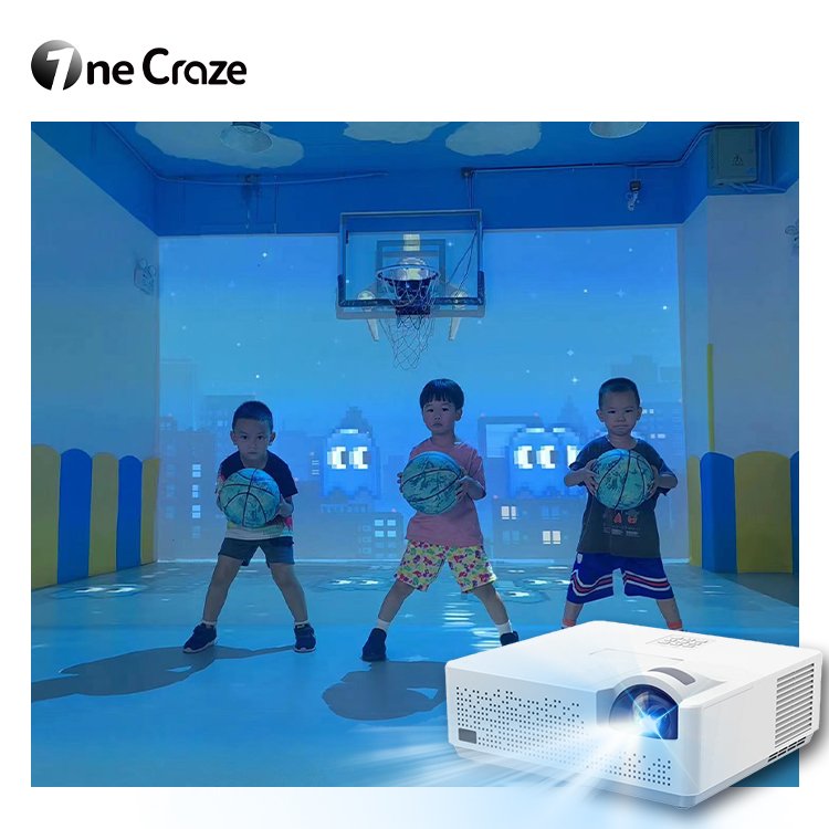 Immersive Dynamic Basketball Sport Simulator arcade projection game machine wall floor Interactive Projector Games For Gymnasium