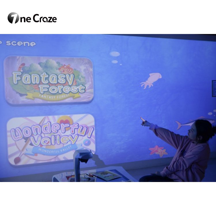 Children Exciting Interactive Projector Games 3d Immersive AR Simulator Indoor Interactive Games Magic Painting Projection