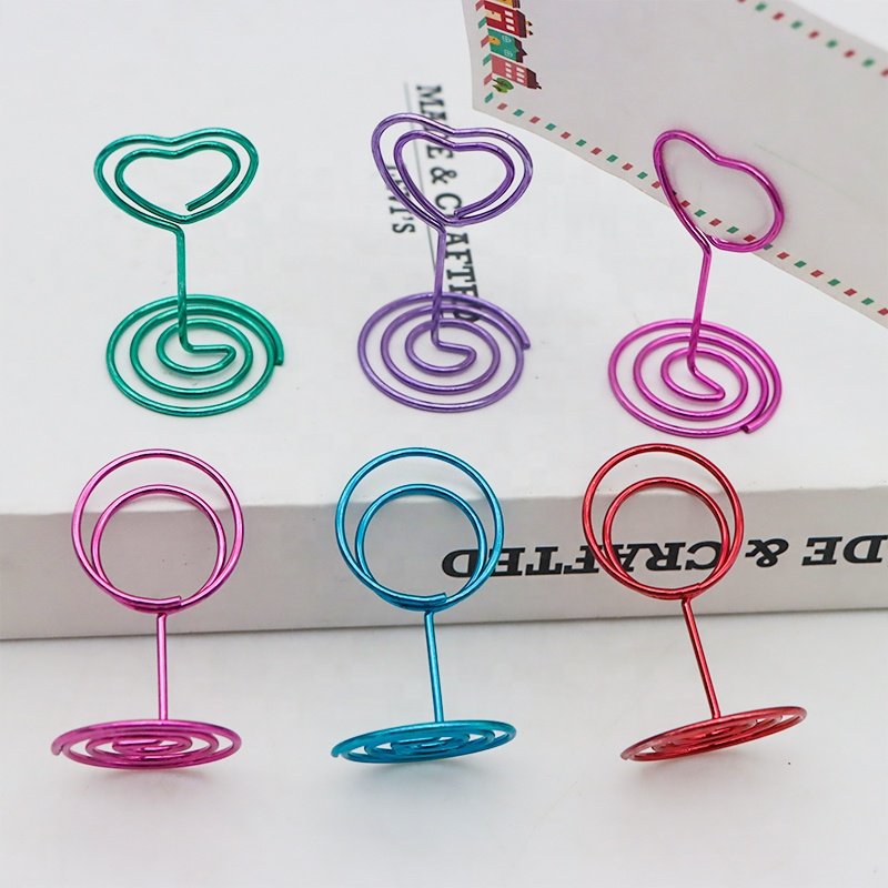 Wedding Party Factory Memo Clips Metal Business Card holder hotel table number clips holder