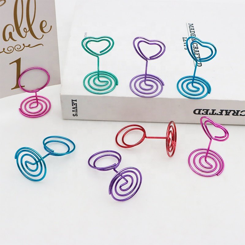 Wedding Party Factory Memo Clips Metal Business Card holder hotel table number clips holder