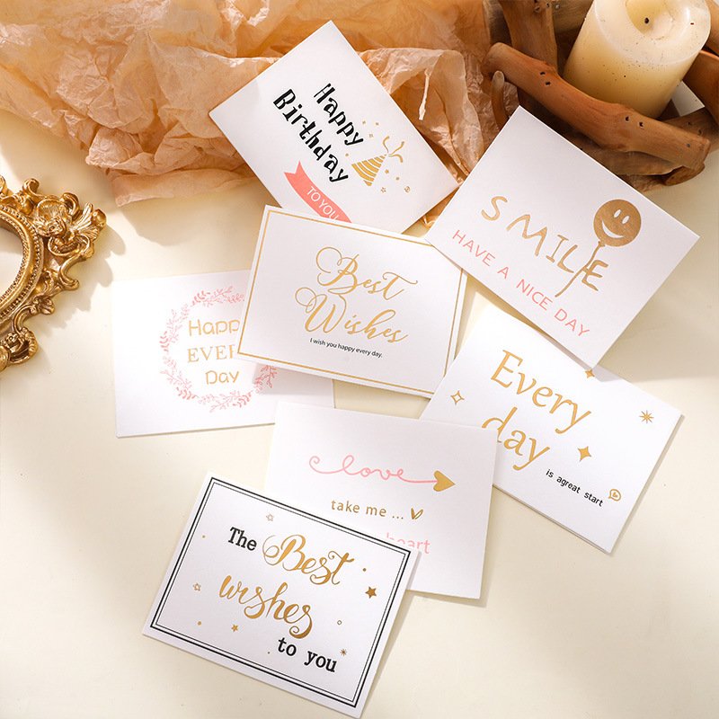 Elegant Flower Thank You Card - For Thanksgiving, Teacher's Day, Graduation, Birthday, and Business Wishes, with Envelope