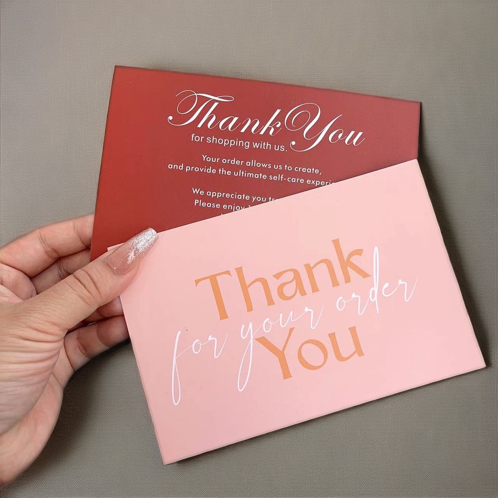 Custom Logo Printed Clothing Thank You Cards 400g-800g Thickness Social Security Paper Card For Garments