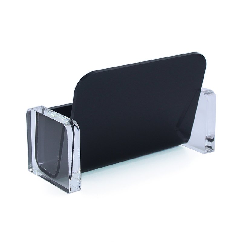 Black Clear Desk Shelf Pen Box Storage Display Stand Place Acrylic Plastic Desktop Office Business Acrylic Card Holder Gifts
