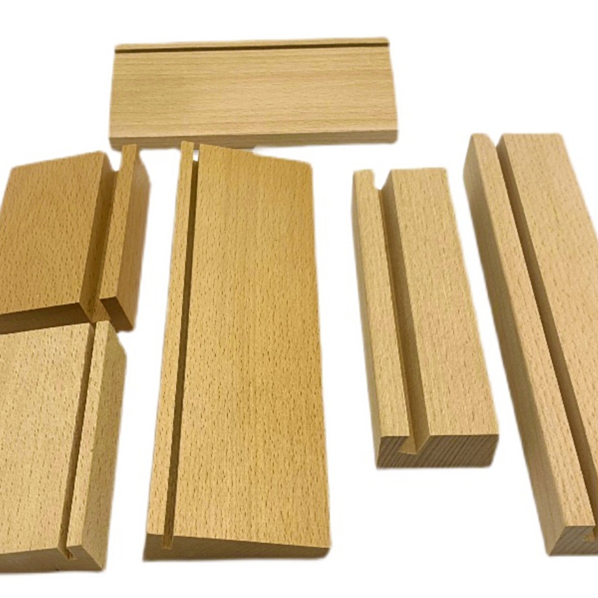 Wooden Postcard Holder, Wood Place Card Holders Acrylic Sign Stand for Party Decoration Location Small Table Menu Cards Holders