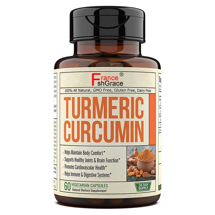 60 Vegetarian Capsules Curcumin Natural Dietary Supplement 100% Natural,Gmo,Gluten,Dairy Free