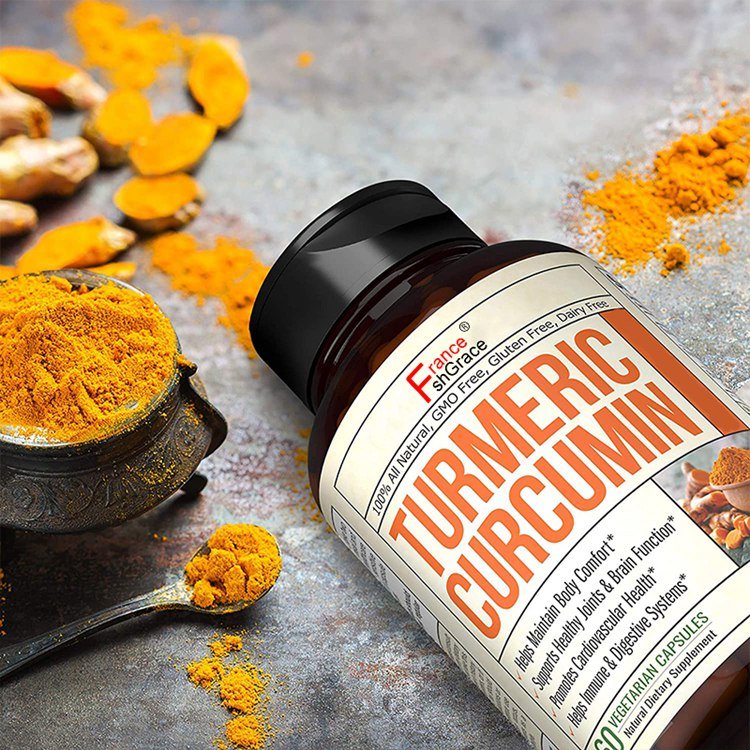 60 Vegetarian Capsules Curcumin Natural Dietary Supplement 100% Natural,Gmo,Gluten,Dairy Free